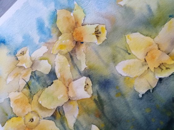 Daffodils painting