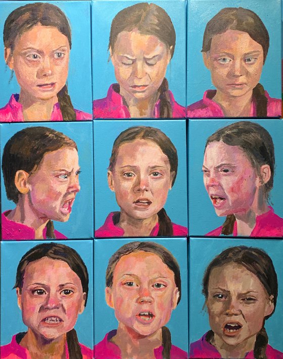 Nine Portraits Of Greta Thu...