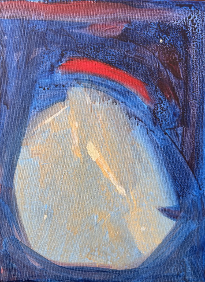 Organic Abstract Acrylic Painting By Hanna Bell, 12 X 16, Ascension 2, Original Artwork