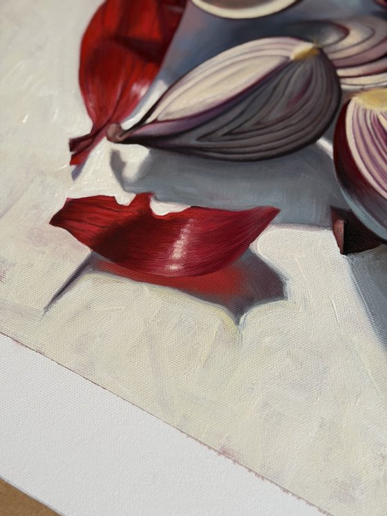 Onions. Vegetables still life