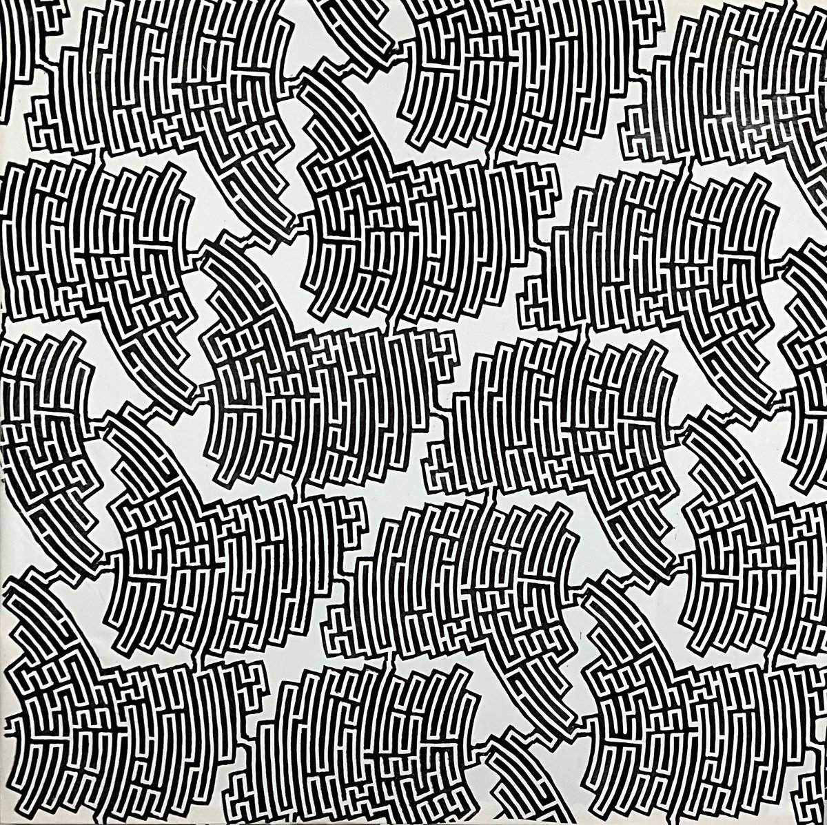 Geometric Linocut , Labyrinth #6 By Michael E. Voss, 45 X 45, Artwork For Sale On Artfinder