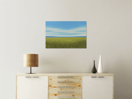 Green Field - Blue Sky Landscape