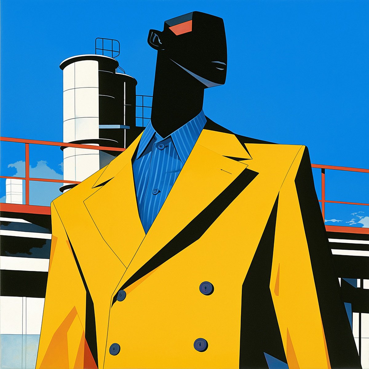 Urban And Pop Acrylic Painting , Robot Mono By Kosta Morr, 47 X 47, Artwork For Sale On Artfinder