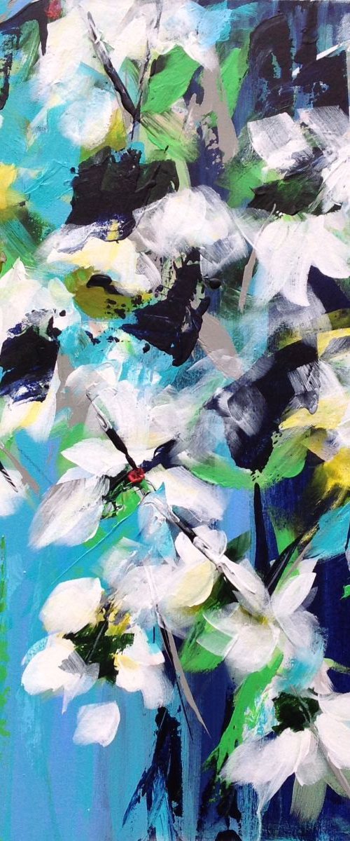 Spring Magnolias - Blue by Michelle Carolan