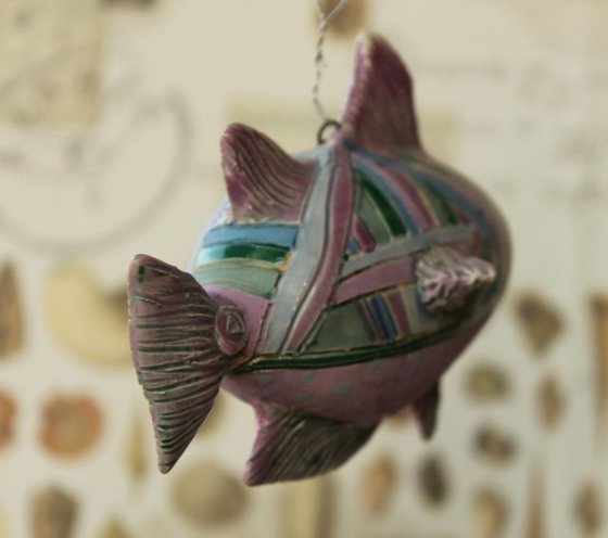 Flying Fish 2. Tiny hanging sculpture
