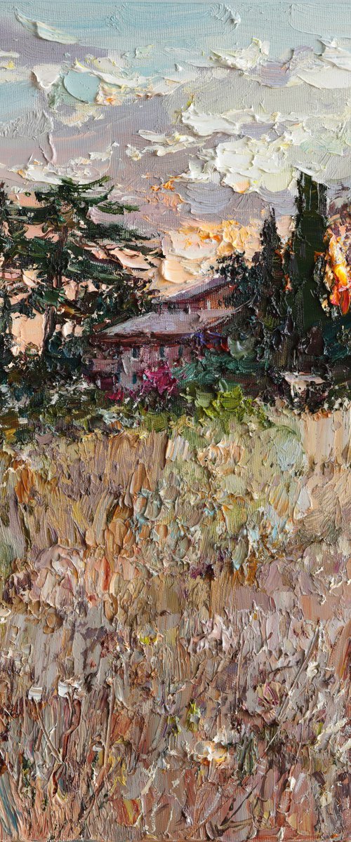 Italian Countryside at Sunset by Anastasiia Valiulina