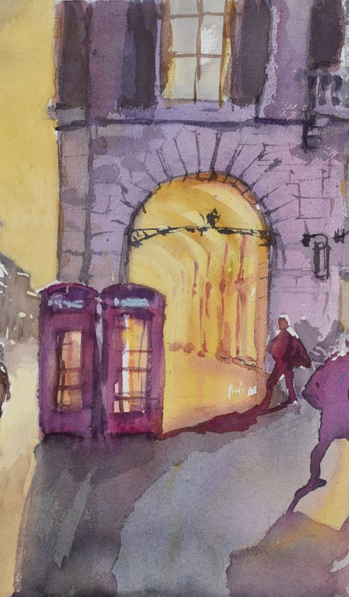 Covent Garden evening by Goran Žigolić Watercolors