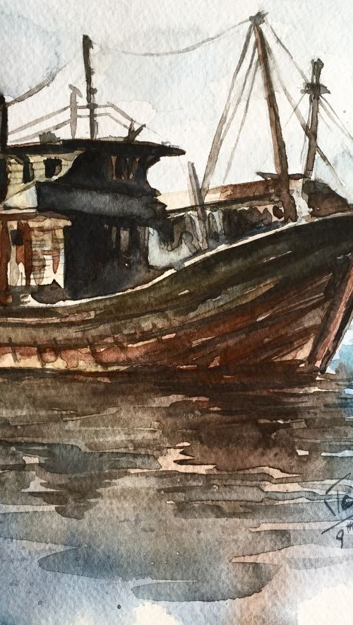 Fishing Boat by Joseph Peter D'silva