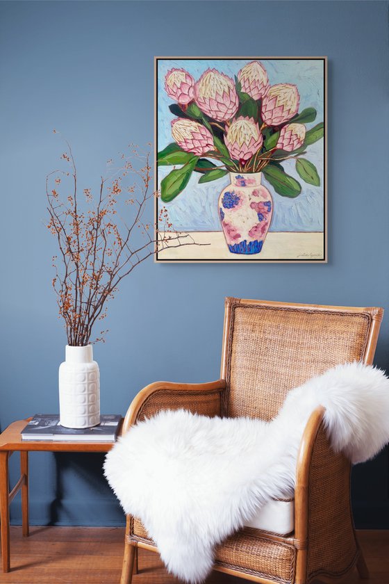 Proteas on French Blue