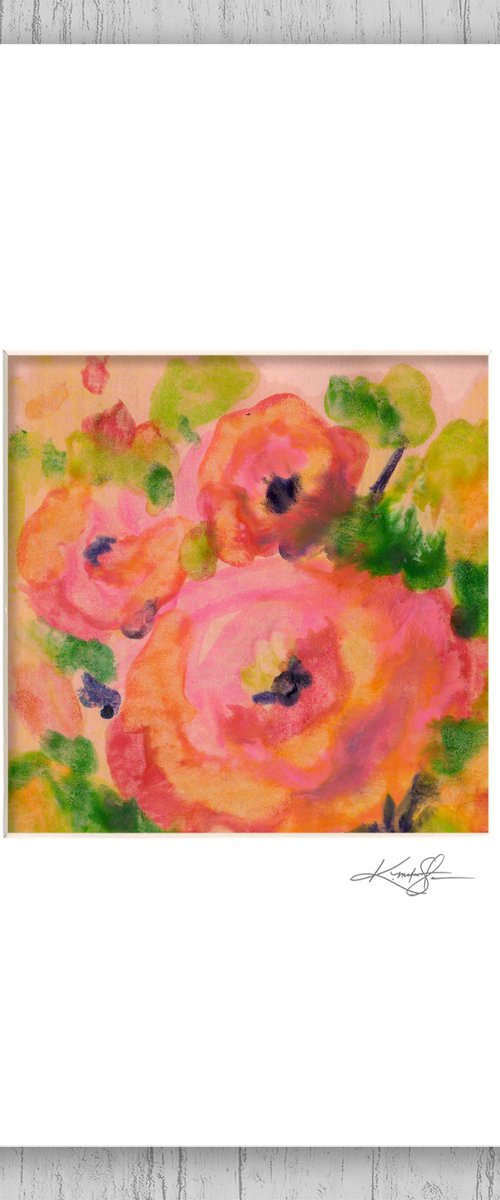 Encaustic Floral 41 by Kathy Morton Stanion