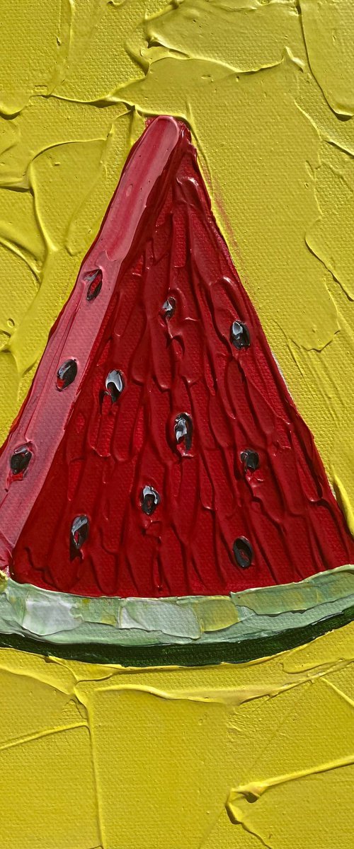 Watermelon slice (yellow) by Guzaliya Xavier