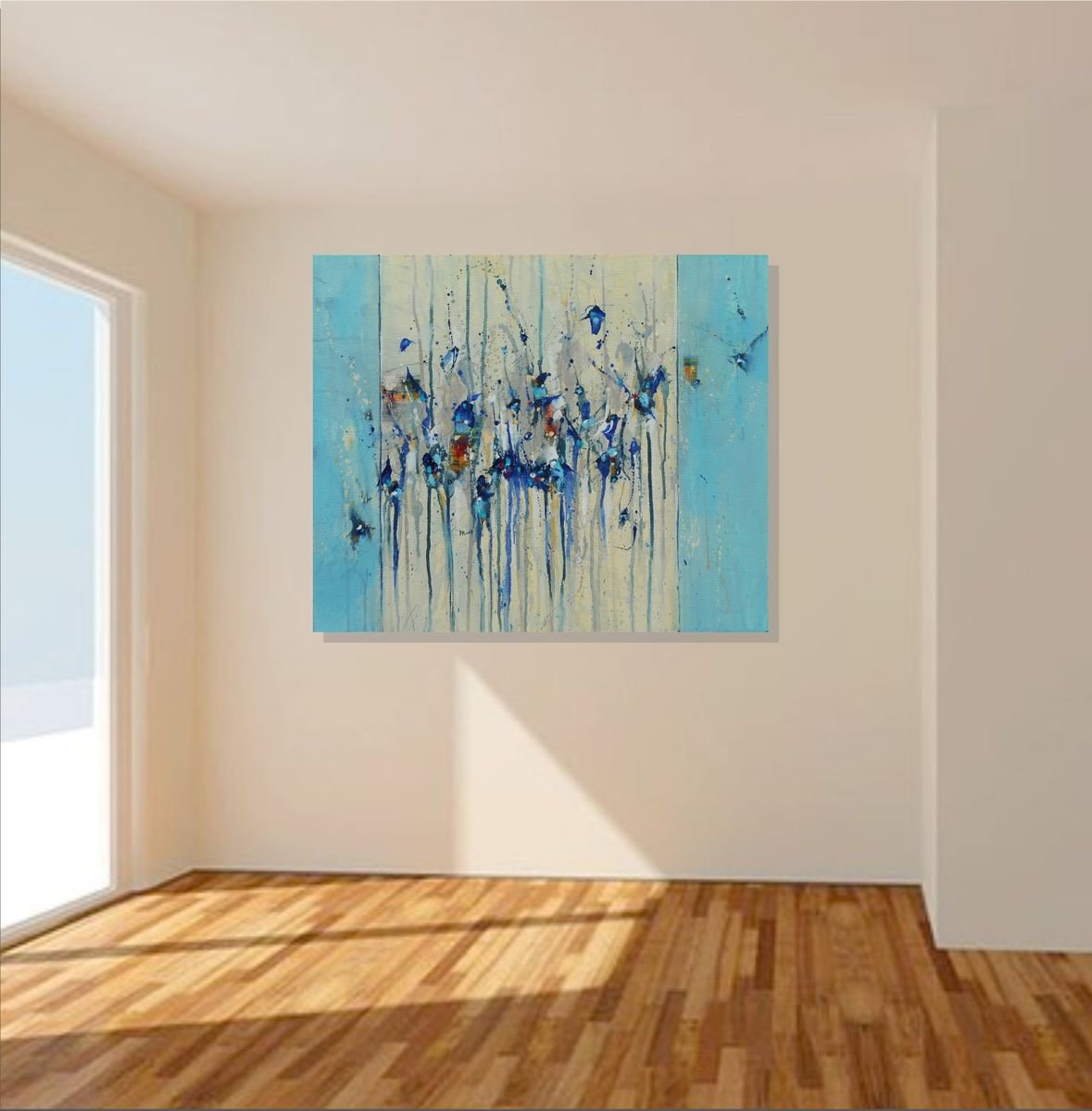 Geometric Oil Painting , Spectacle Of Fancy By Cynthia Ligeros, 24 X 20, Artwork For Sale On Artfinder