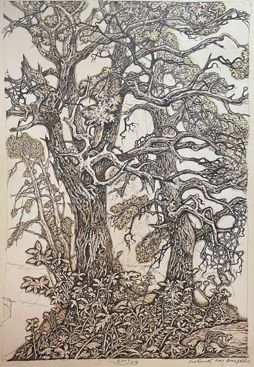 Impressionistic Landscape Painting By Oleg And Alexander Litvinov, 14 X 24", Autumn Sonnet, Original Artwork