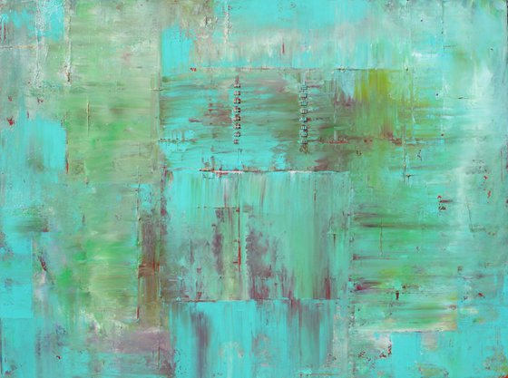 Aqua Green Turquoise Abstract II