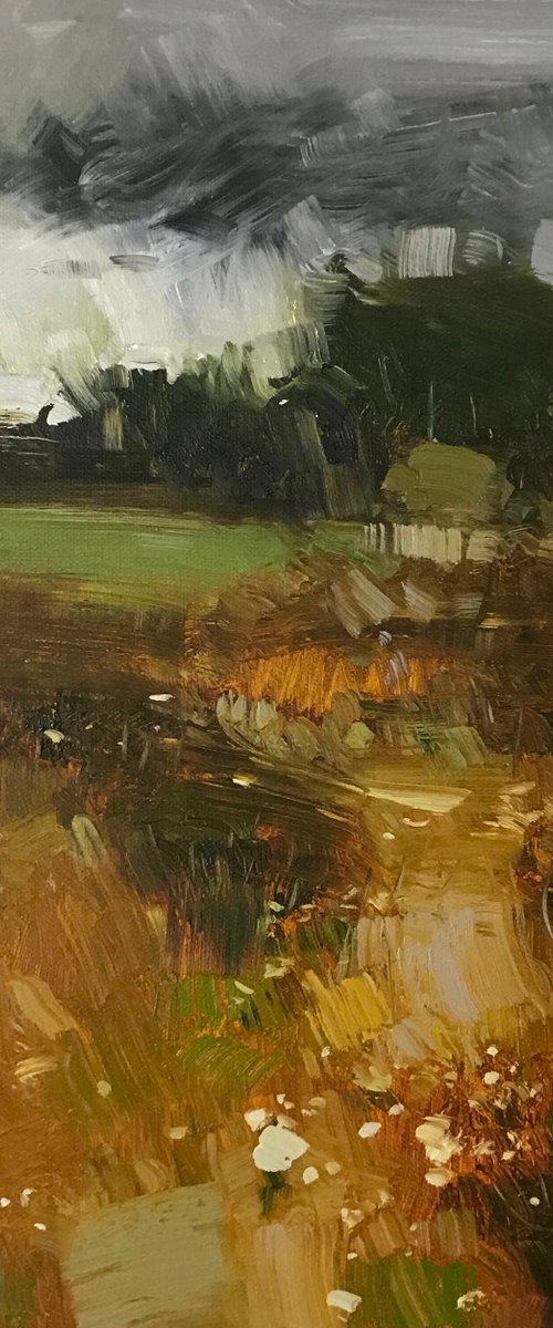 Meadow, Original oil painting, Handmade artwork, One of a kind by Vahe Yeremyan