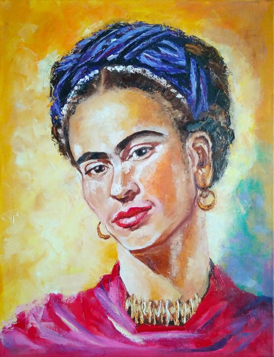 Frida, 35x45 cm, ready to hang.