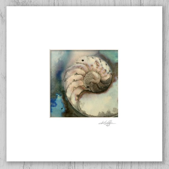 Nautilus Shell 2022-3 - Sea Shell Painting by Kathy Morton Stanion