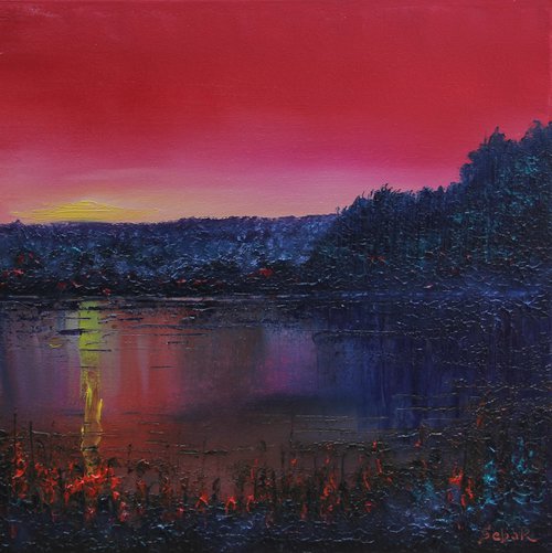 Deep Red Sunset by Serguei Borodouline