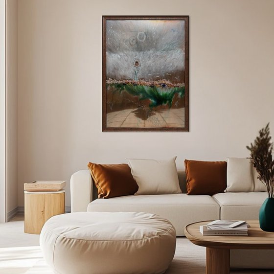 Earth Coral Garden Abstract Crystal Artwork
