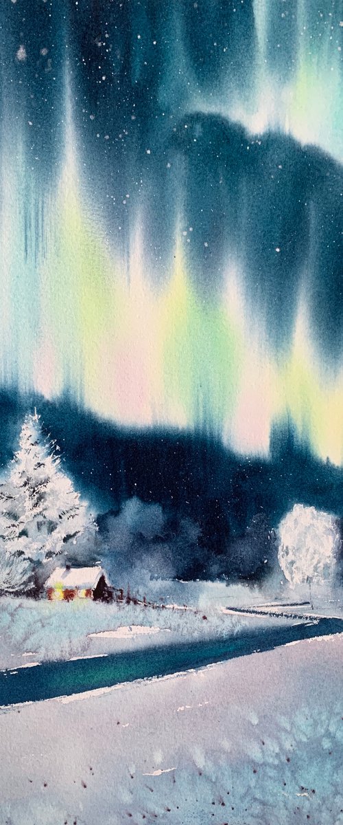 Aurora borealis #11 by Eugenia Gorbacheva