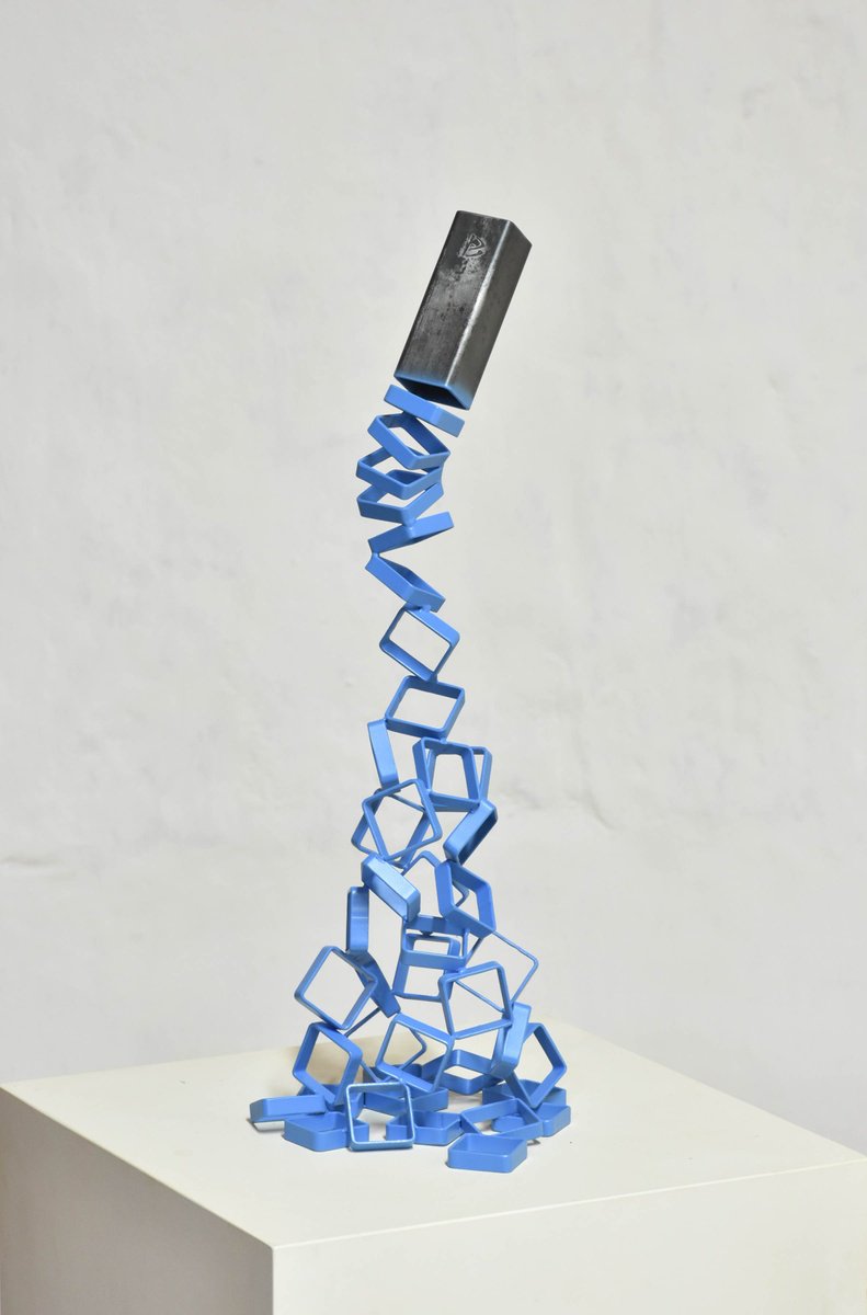 Geometric Sculpture , Sectioning Blue By Yannick Bouillault, 8 X 20, Artwork For Sale On Artfinder