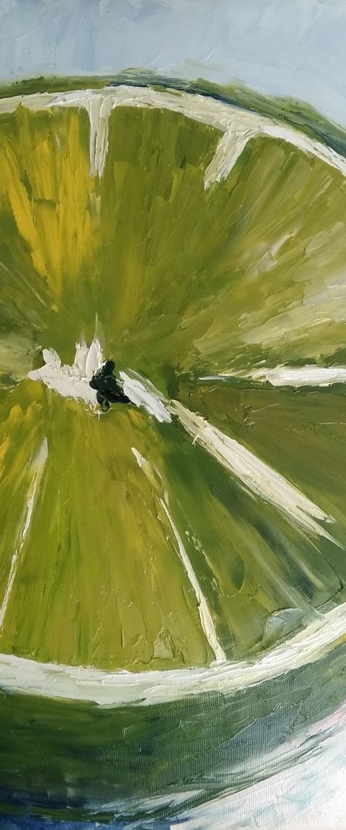 Lime, 50x50 cm by Anastasiia Novitskaya