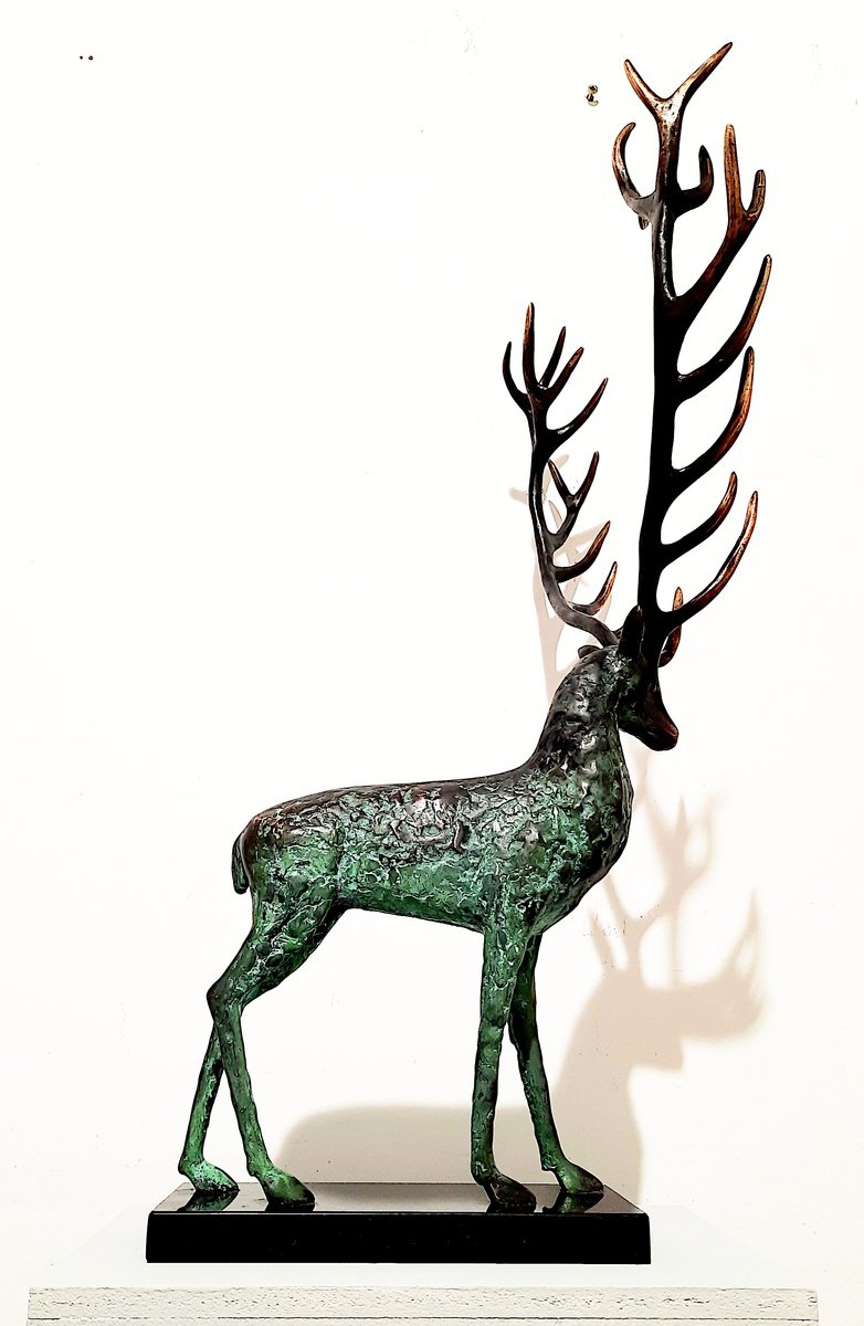 Deer , no IV/VIII( Large size-58cm high) by Joanna Cholewa