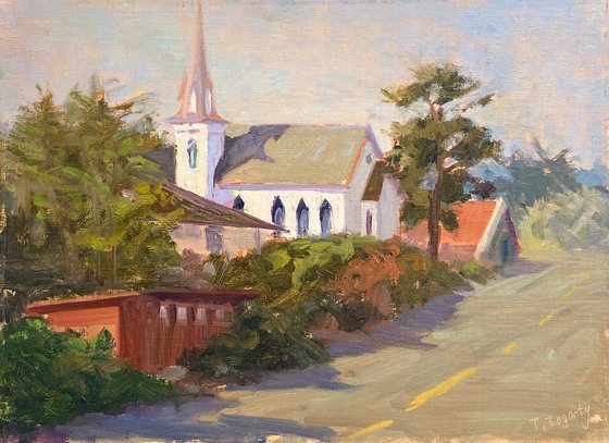 Mendocino Street Plein Air Sketch