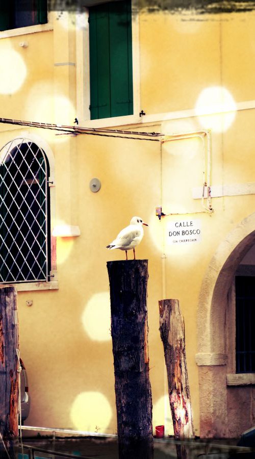 Venice sister town Chioggia in Italy - 60x80x4cm print on canvas 00827m1 READY to HANG by Kuebler