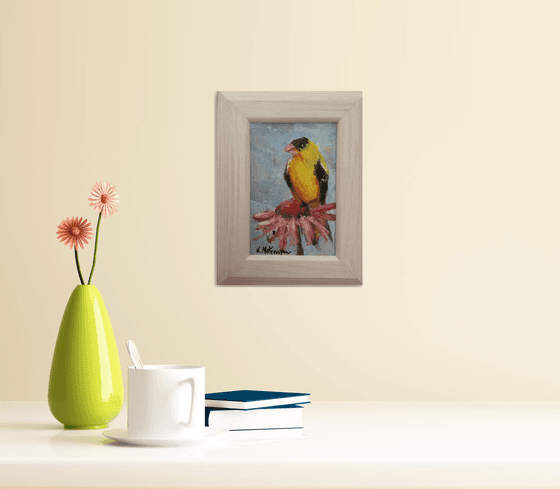 Yellow Bird In Garden