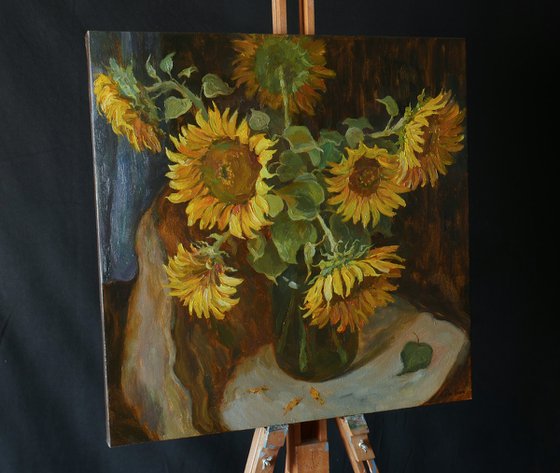 Sunflowers Near The Window