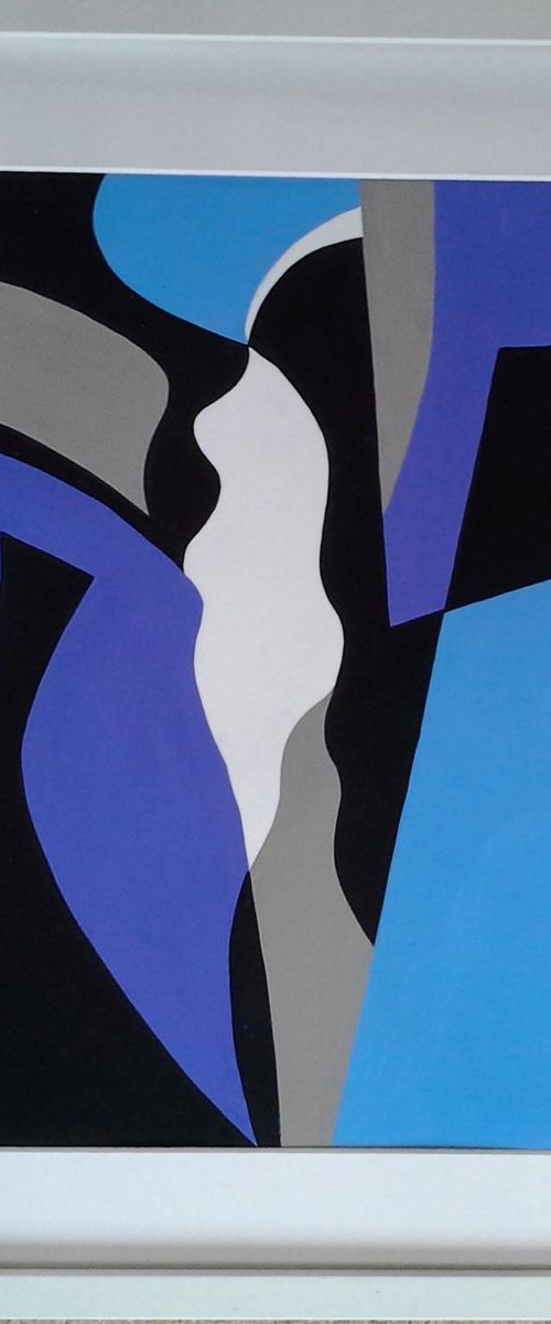 Blue and Violet Abstract by Paul Heron