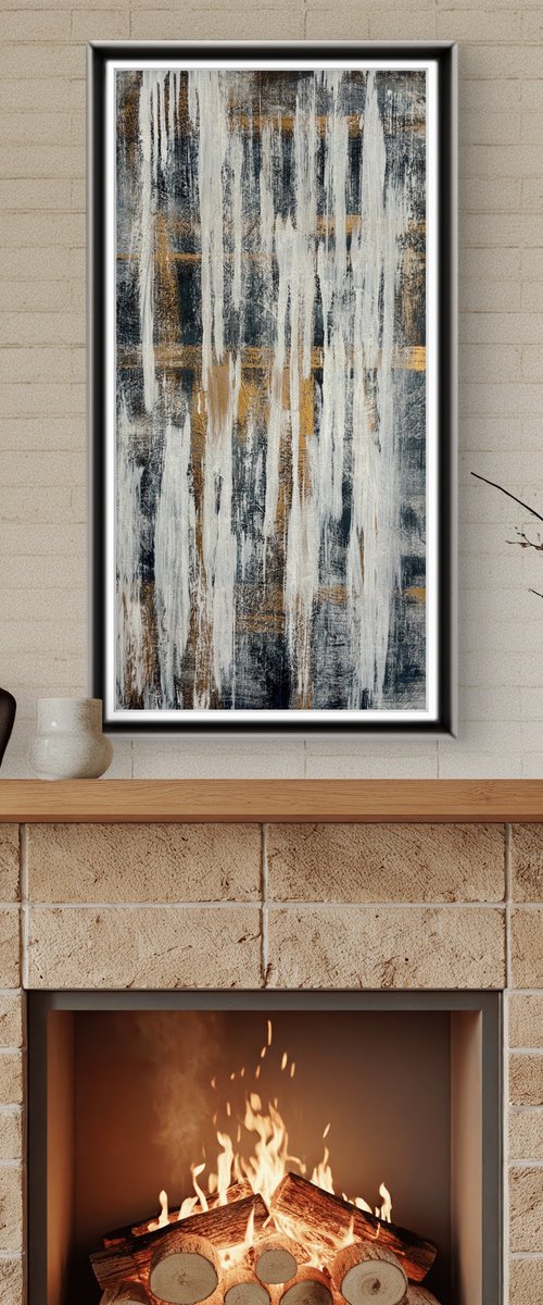 White Drift 50x100x2 cm by Exclusive Arts