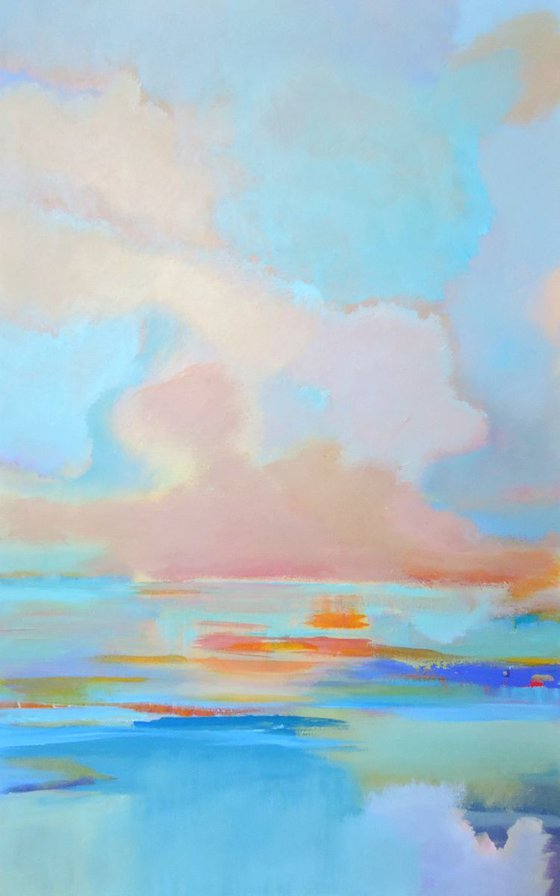 Melting Cloud. Large painting, 30" x 48".
