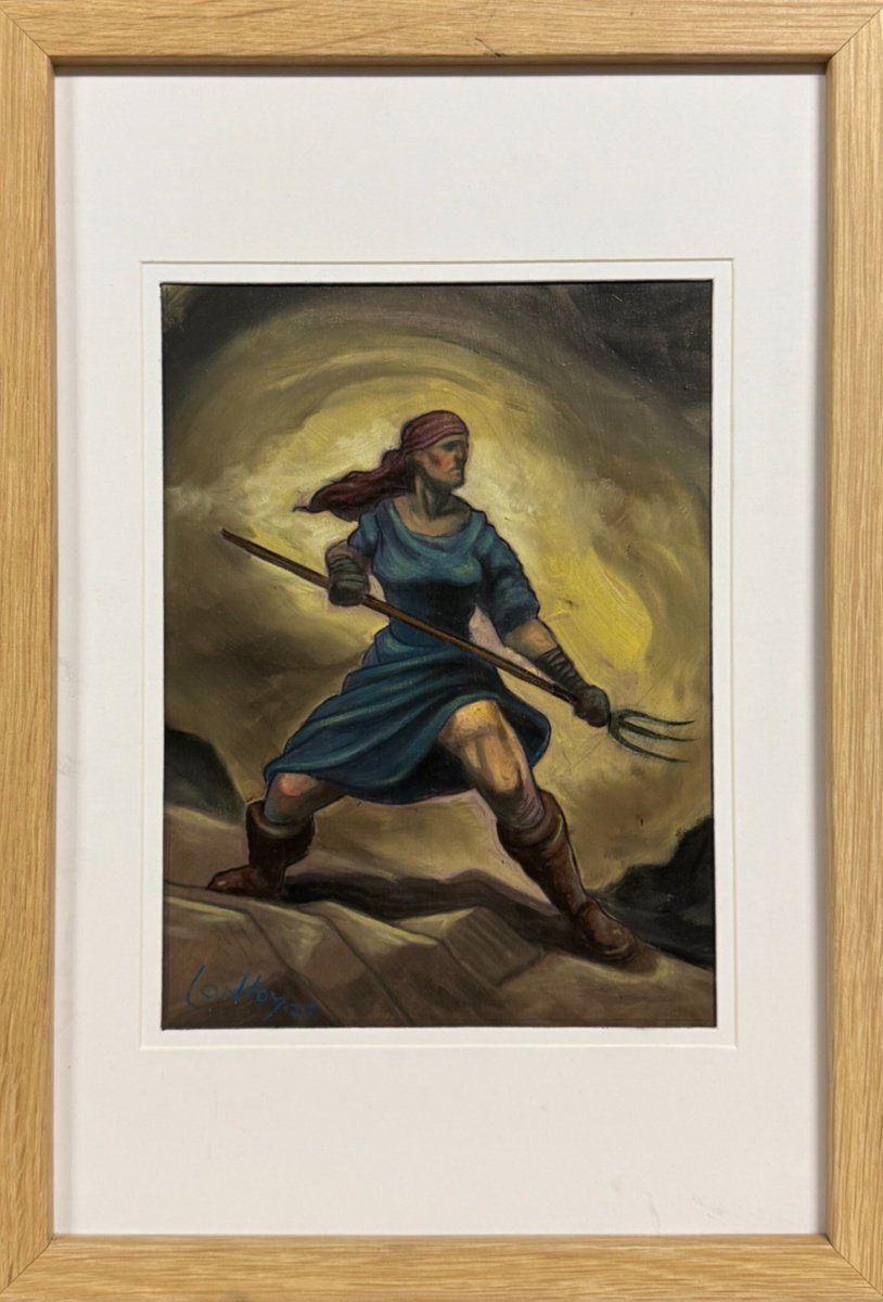 Expressive Portrait Oil Painting By Pete Conroy, 9 X 13", The Peasant