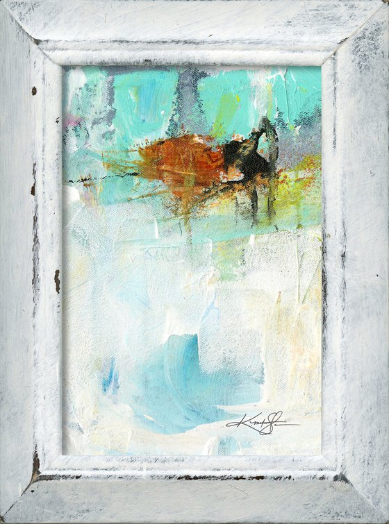 Serenity Abstraction 1 - Framed Abstract Painting by Kathy Morton Stanion