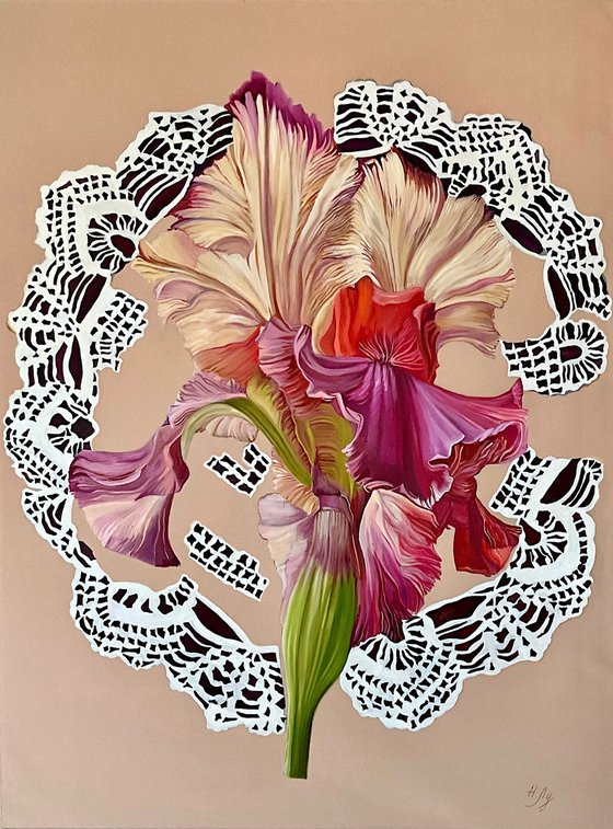 Iris on Lace
