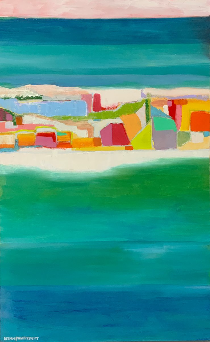 Caribbean Deep Suite 6 - Beach Cabanas By Steven Page Prewitt, 30 X 48, Artwork For Sale On Artfinder
