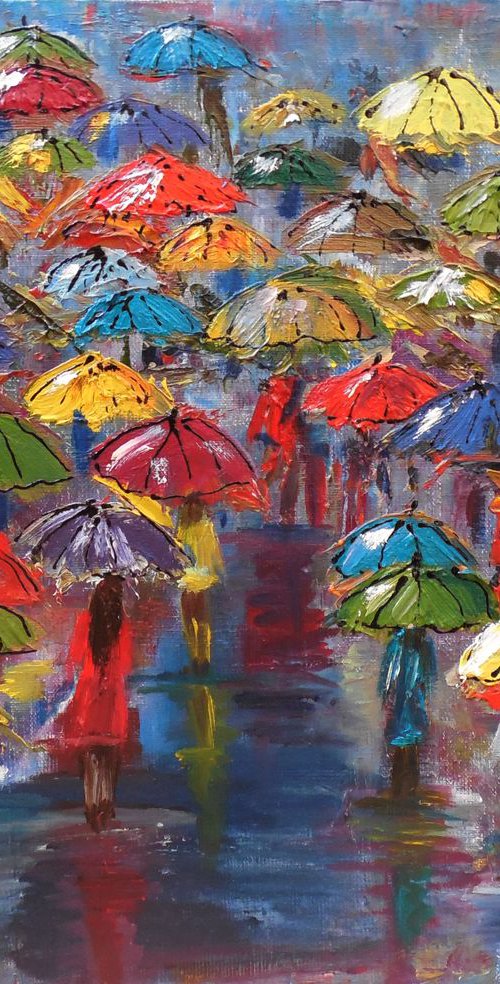 Colored Umbrellas by Oksana Fedorova