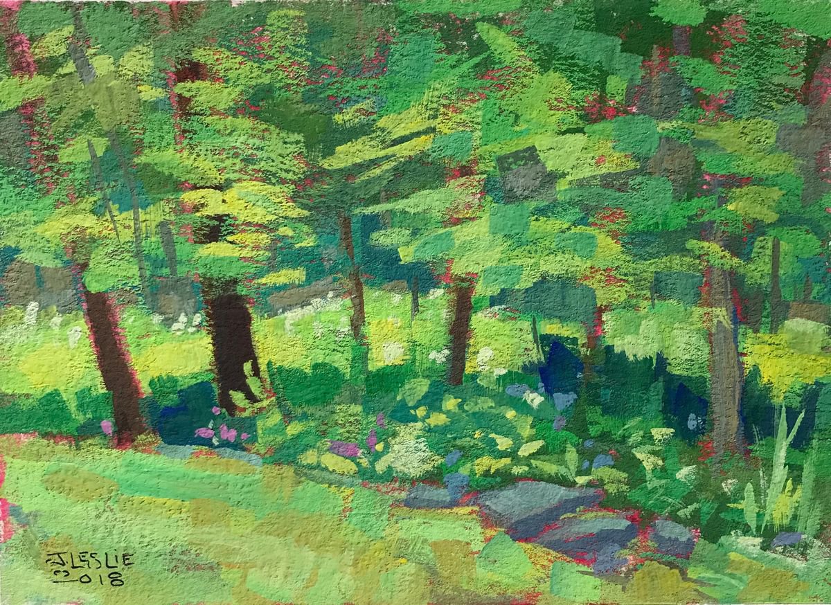 Impressionistic Painting , Pasture Behind Moonrise Kingdom By Jimmy Leslie, 7 X 5, Artwork For Sale On Artfinder