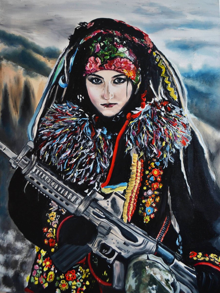 Oil Painting , Ukrainian Valkyrie By Valeriia Radziievska, 24 X 31, Artwork For Sale On Artfinder
