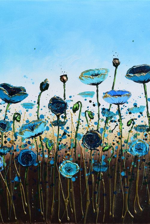 A burst of Blue Poppies by Amanda Dagg