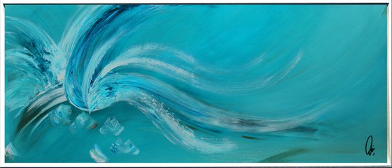 Breakthrough - Abstract Art - Acrylic Painting - Canvas Art - Framed Painting - Abstract Sea Painting - Ready to Hang