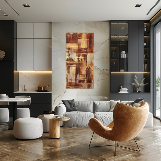 Field of Study Ochre 50x100x2 cm