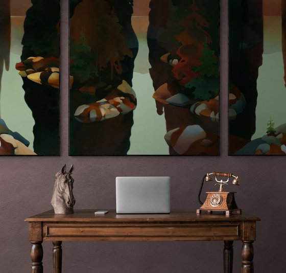 "At the northern night." Triptych