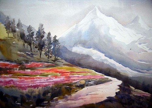 Himalayan Mountain Peaks & Flower Gardens by Samiran Sarkar