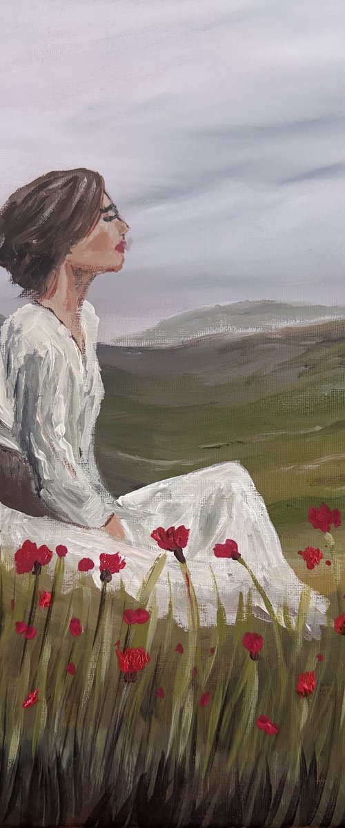 Tranquility In The Poppy Fields by Aisha Haider