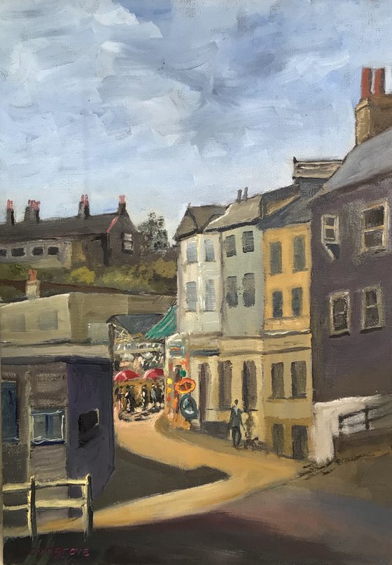 Harbour street, Broadstairs. An original oil painting.