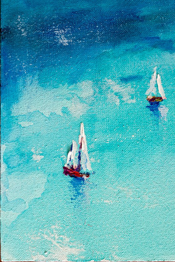 Yachts in the sea