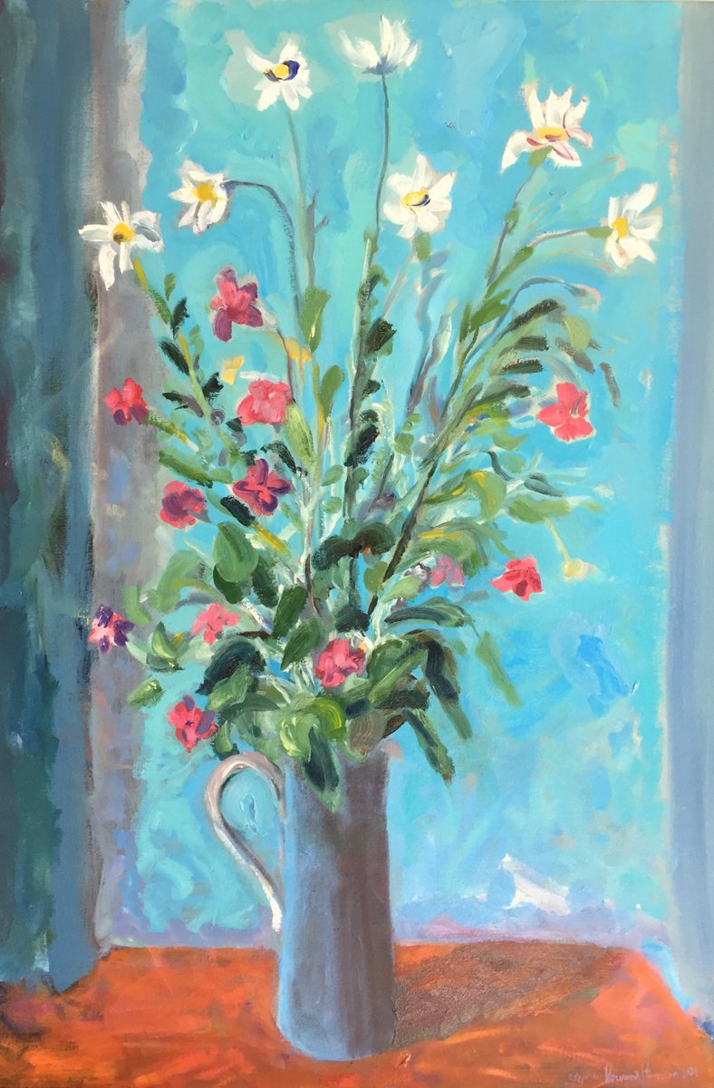 Impressionistic Botanical Oil Painting By Stephen Howard Harrison, 24 X 36", 